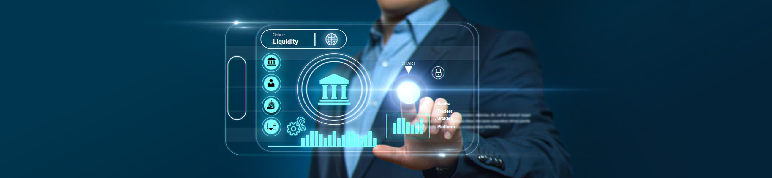 touching a halogram device